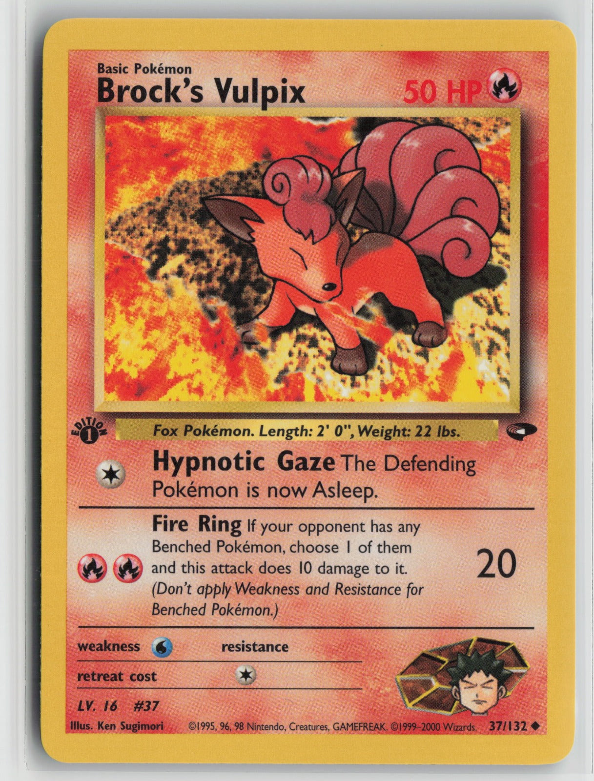 Brock's Vulpix Uncommon 1st Edition G2 037/132 NM