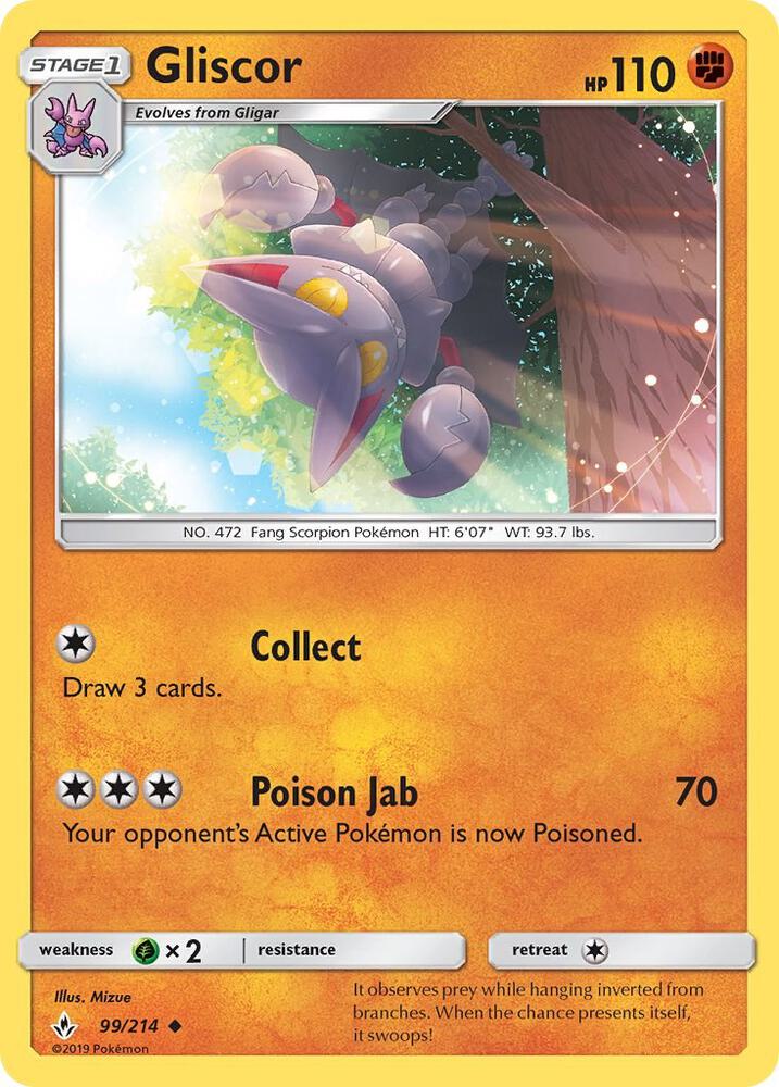 Gliscor Uncommon Normal SM10 99/214 NM