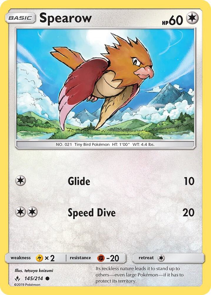 Spearow Common Normal SM10 145/214 NM