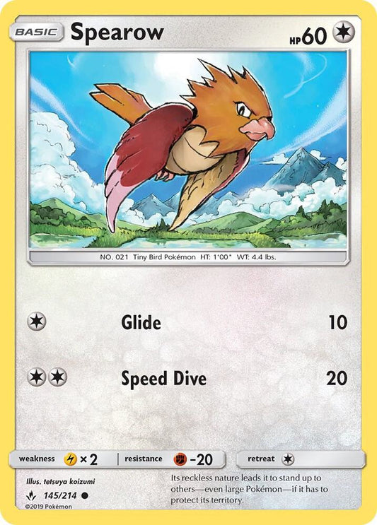 Spearow Common Normal SM10 145/214 NM