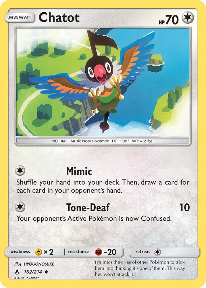 Chatot Uncommon Normal SM10 162/214 NM