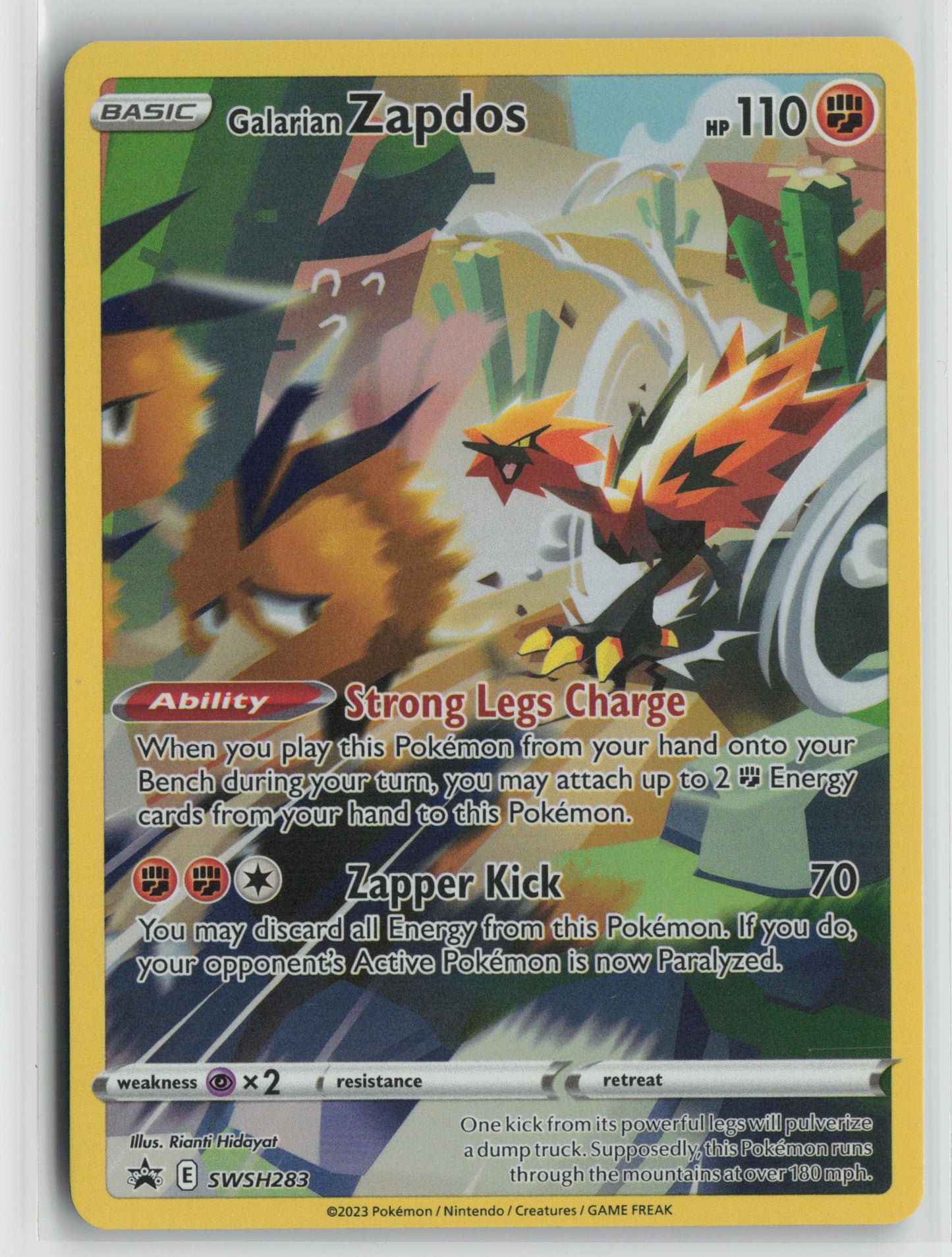 Galarian Zapdos - Promo Holo SWSD SWSH283 NM