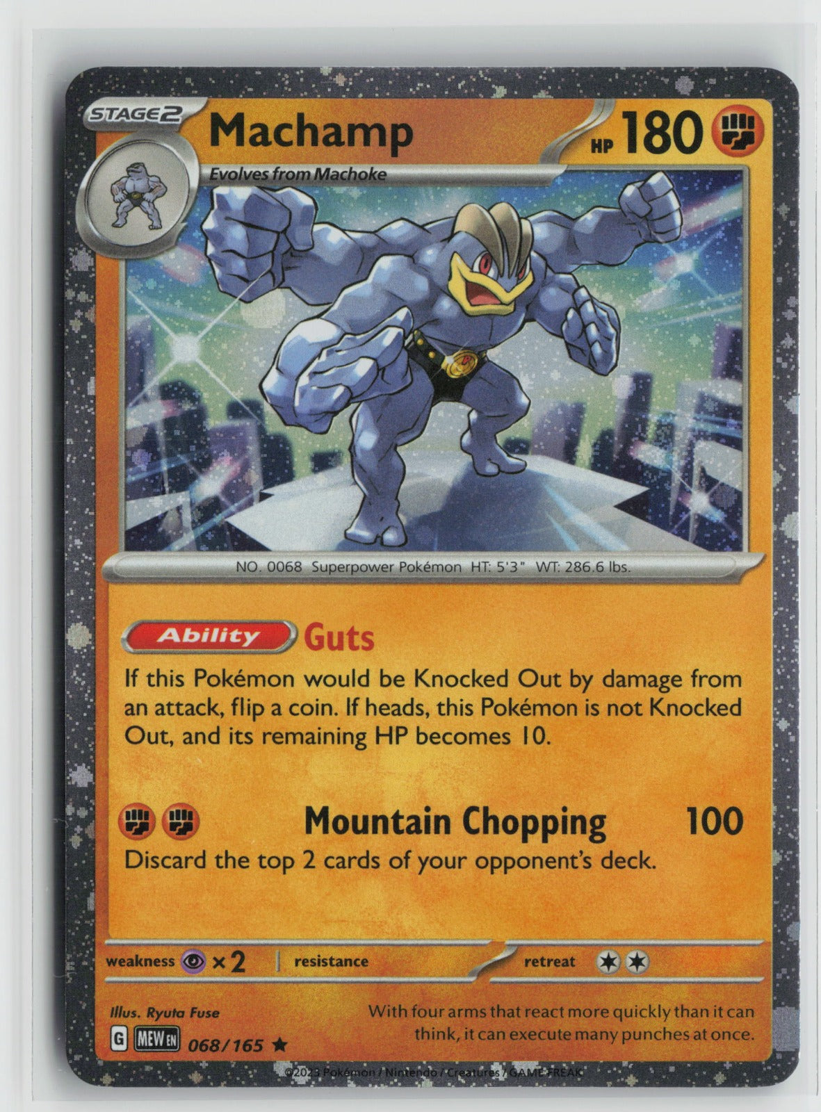 Machamp (Cosmos Holo) Rare Holo MCAP 068/165 NM