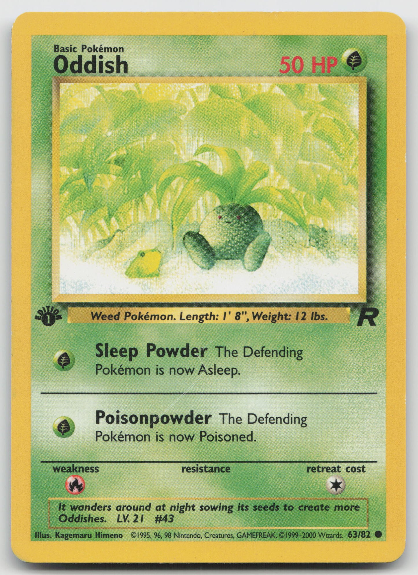 Oddish Common 1st Edition TR 63/82 LP