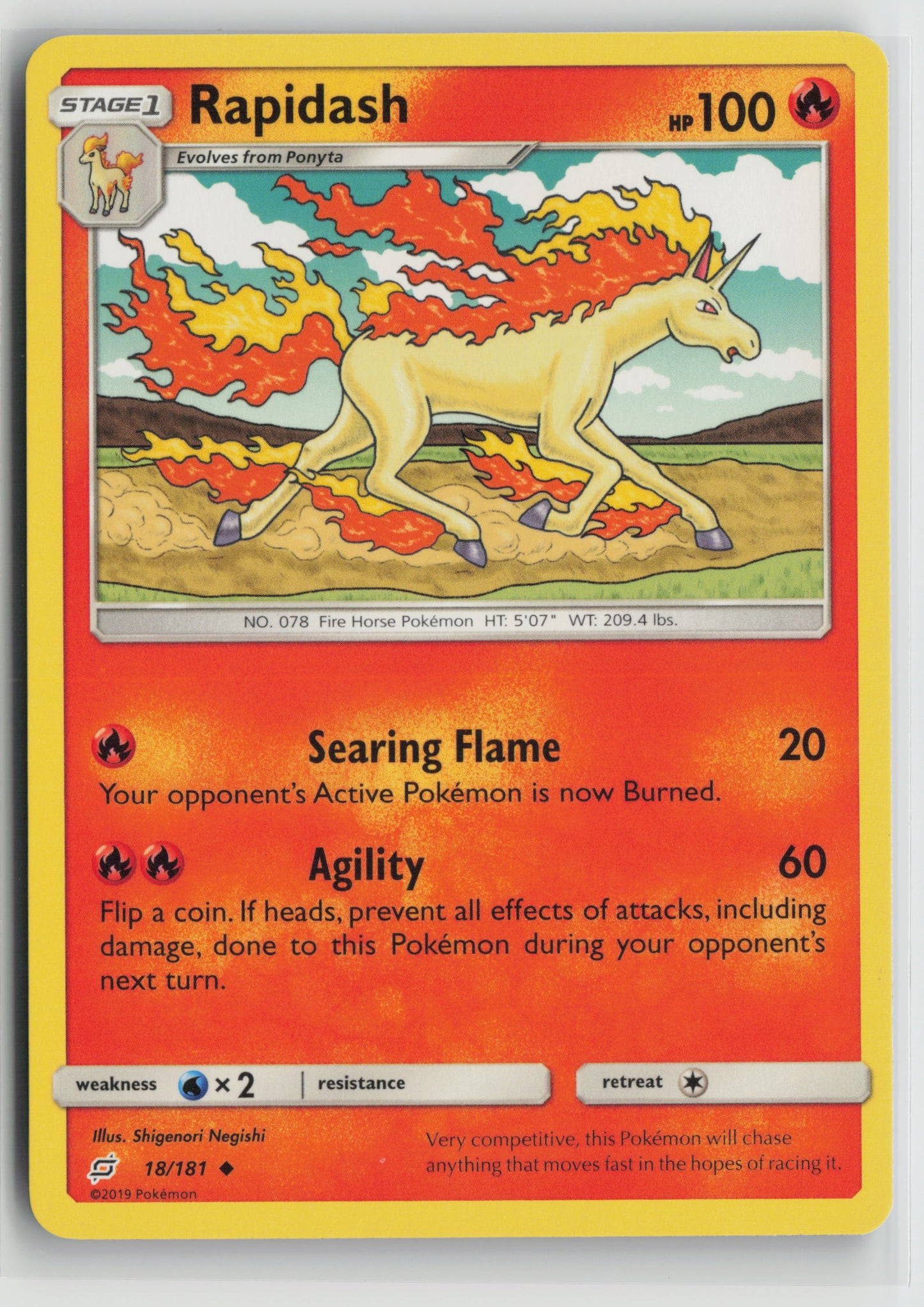 Rapidash Uncommon SM - Team Up 18/181 NM