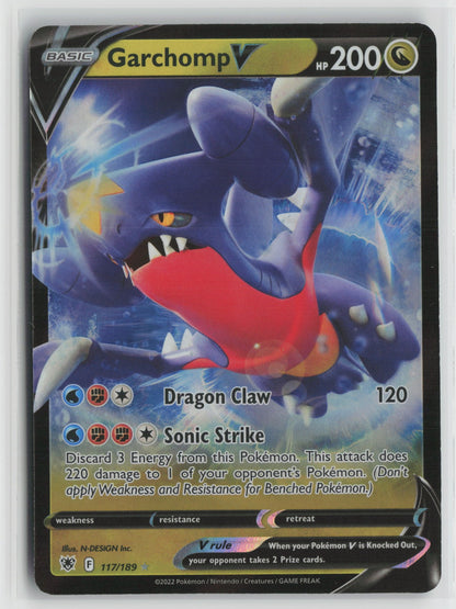 Garchomp V Ultra Rare Holo SWSH10 117/189 NM