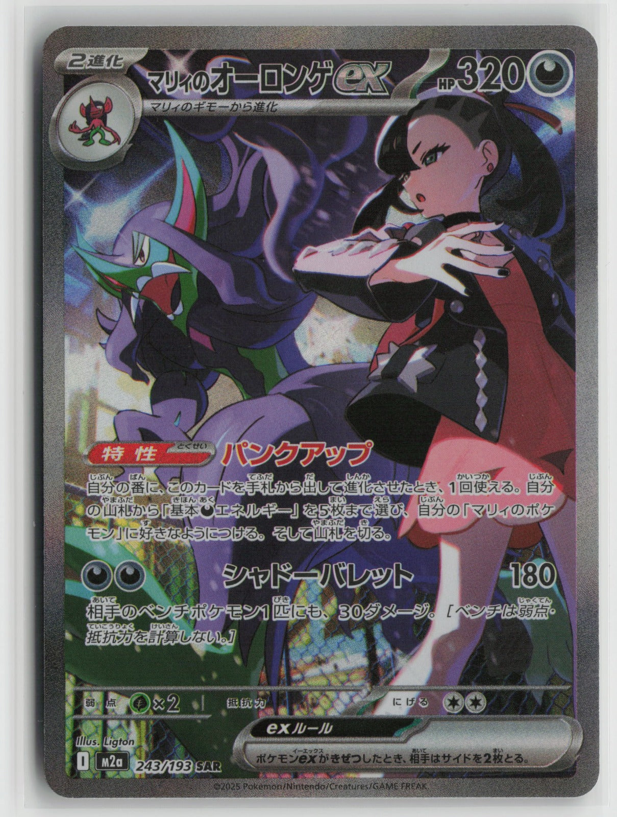 Marnie's Grimmsnarl ex Special Art Rare Holo M2a 243/193 NM
