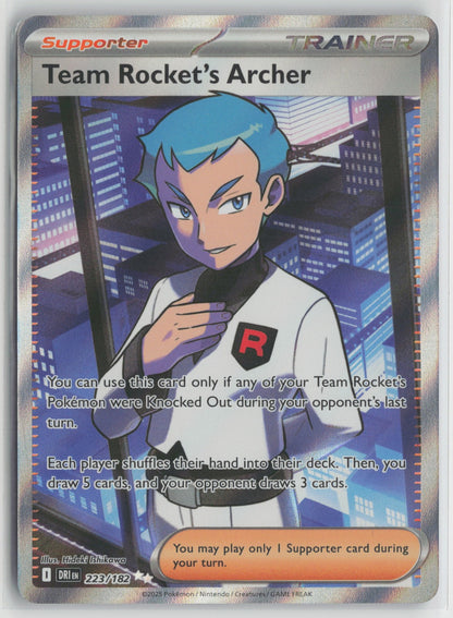 Team Rocket's Archer Ultra Rare Holo DRI 223/182 NM