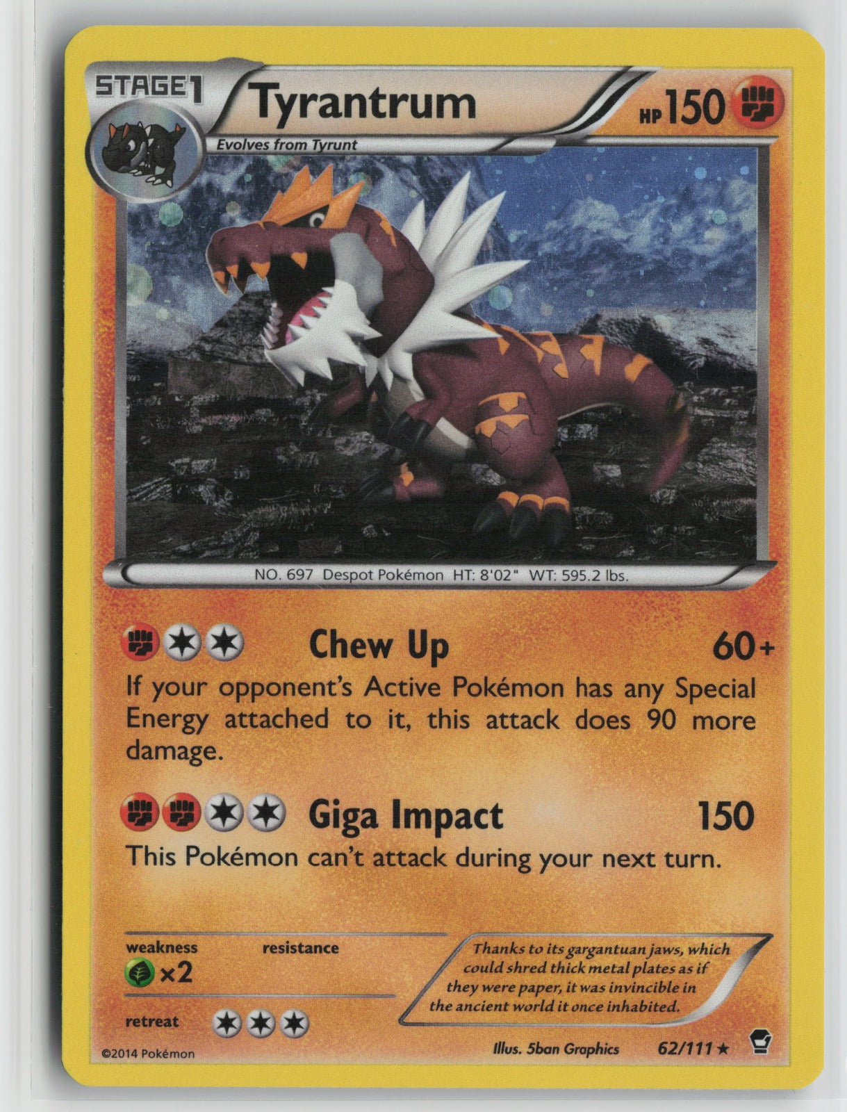 Tyrantrum - 62/111 (Cosmos Holo) Promo Holo MCAP 062/111 MP