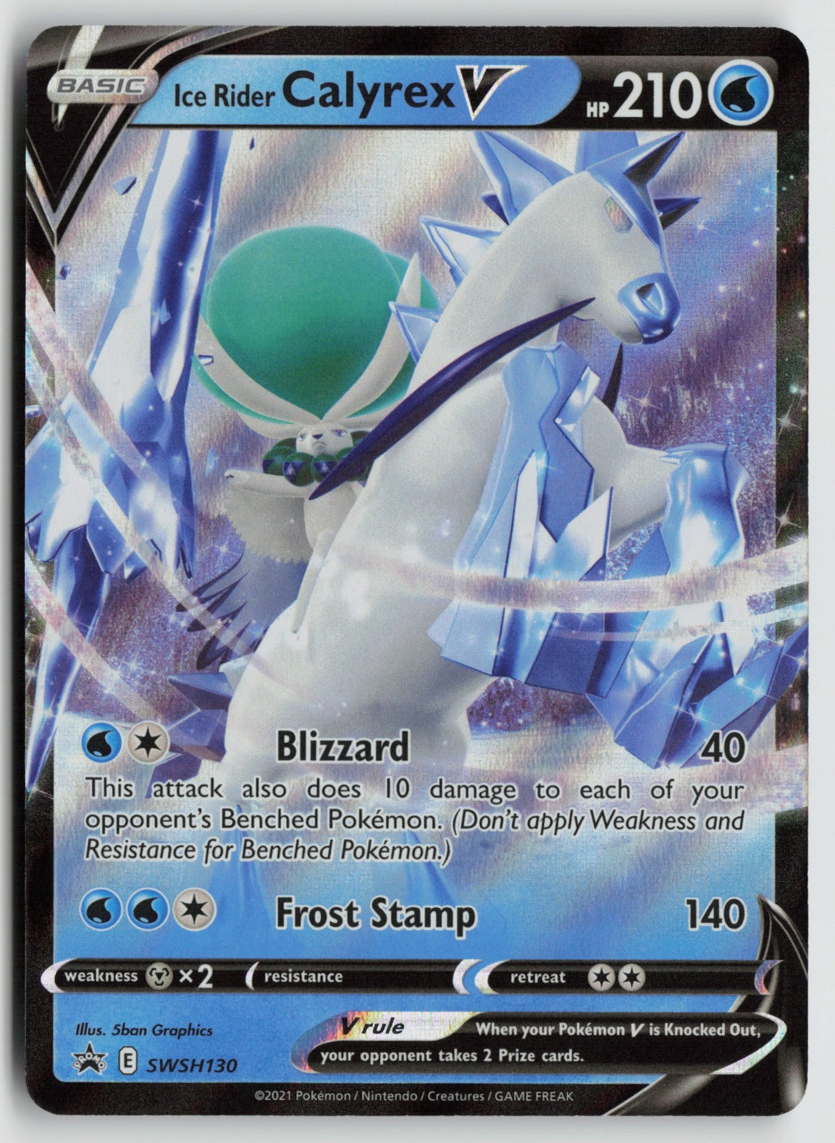 Ice Rider Calyrex V Promo Holo SWSD SWSH130 NM