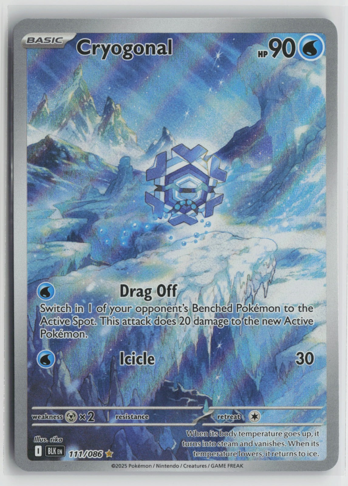 Cryogonal - Illustration Rare Holo BLK 111/086 NM