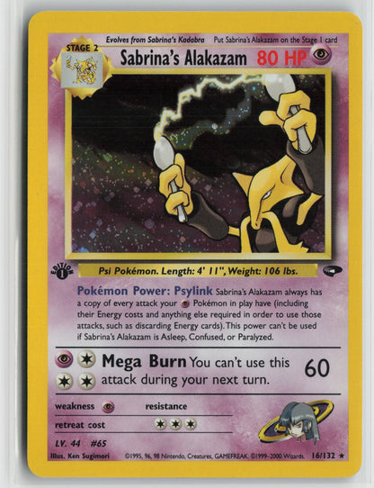 Sabrina's Alakazam Holo Rare 1st Edition G2 016/132 NM