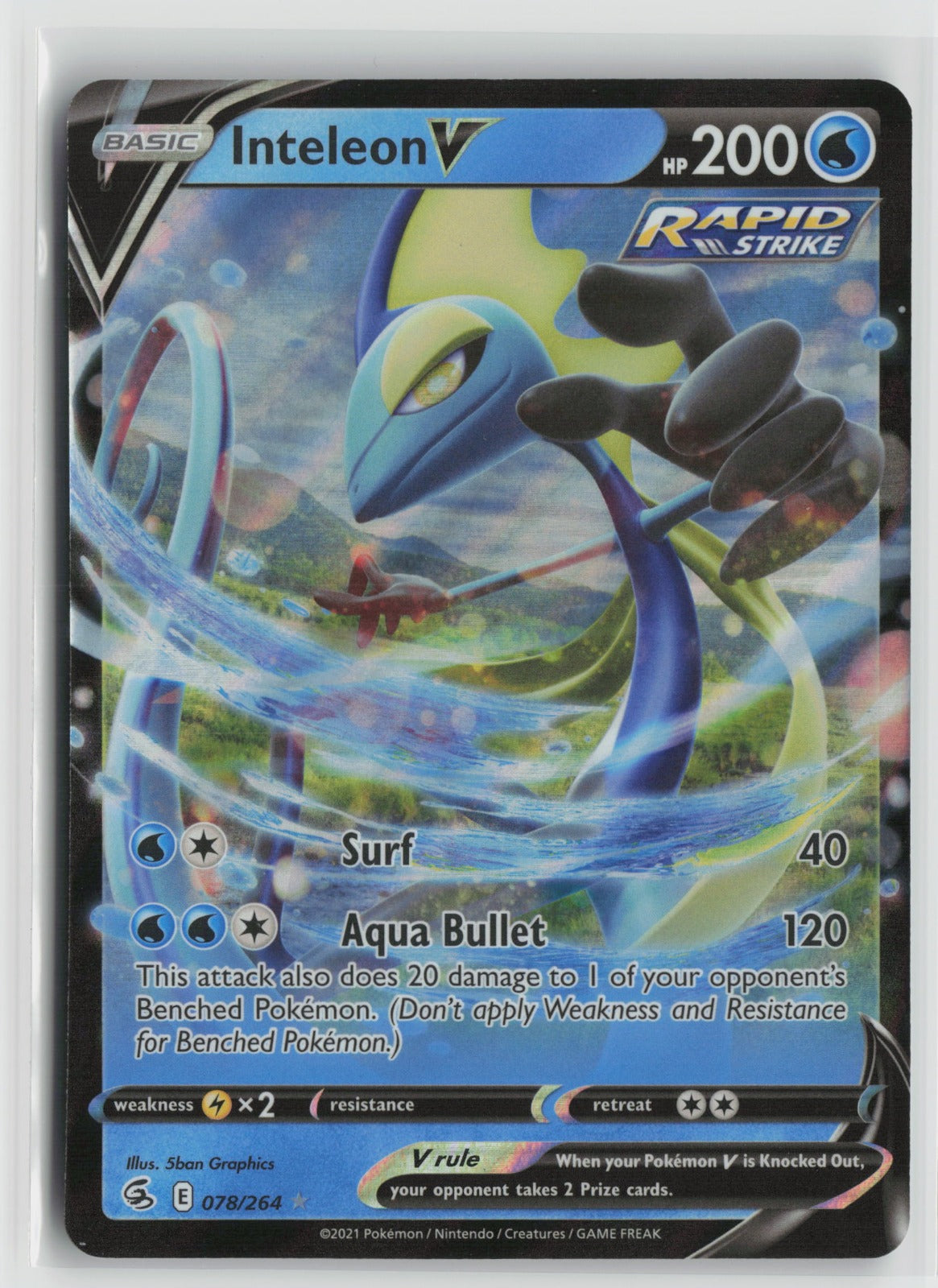 Inteleon V Ultra Rare Holo SWSH08 078/264 NM