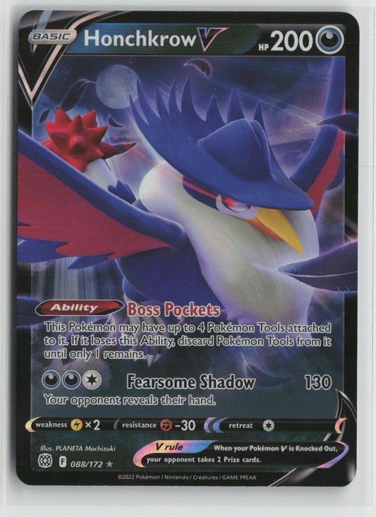 Honchkrow V Ultra Rare Holo SWSH09 088/172 NM