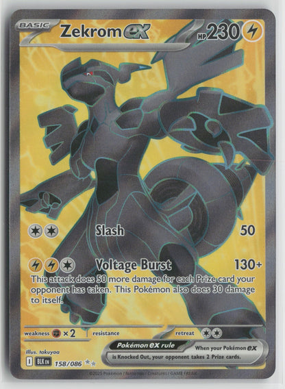 Zekrom ex - Ultra Rare Holo BLK 158/086 NM