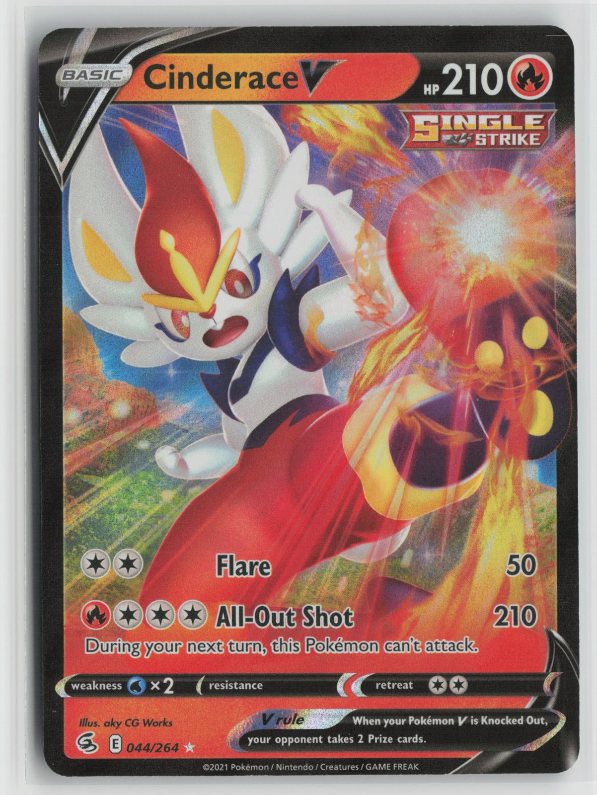 Cinderace V (44) Ultra Rare Holo SWSH08 044/264 NM