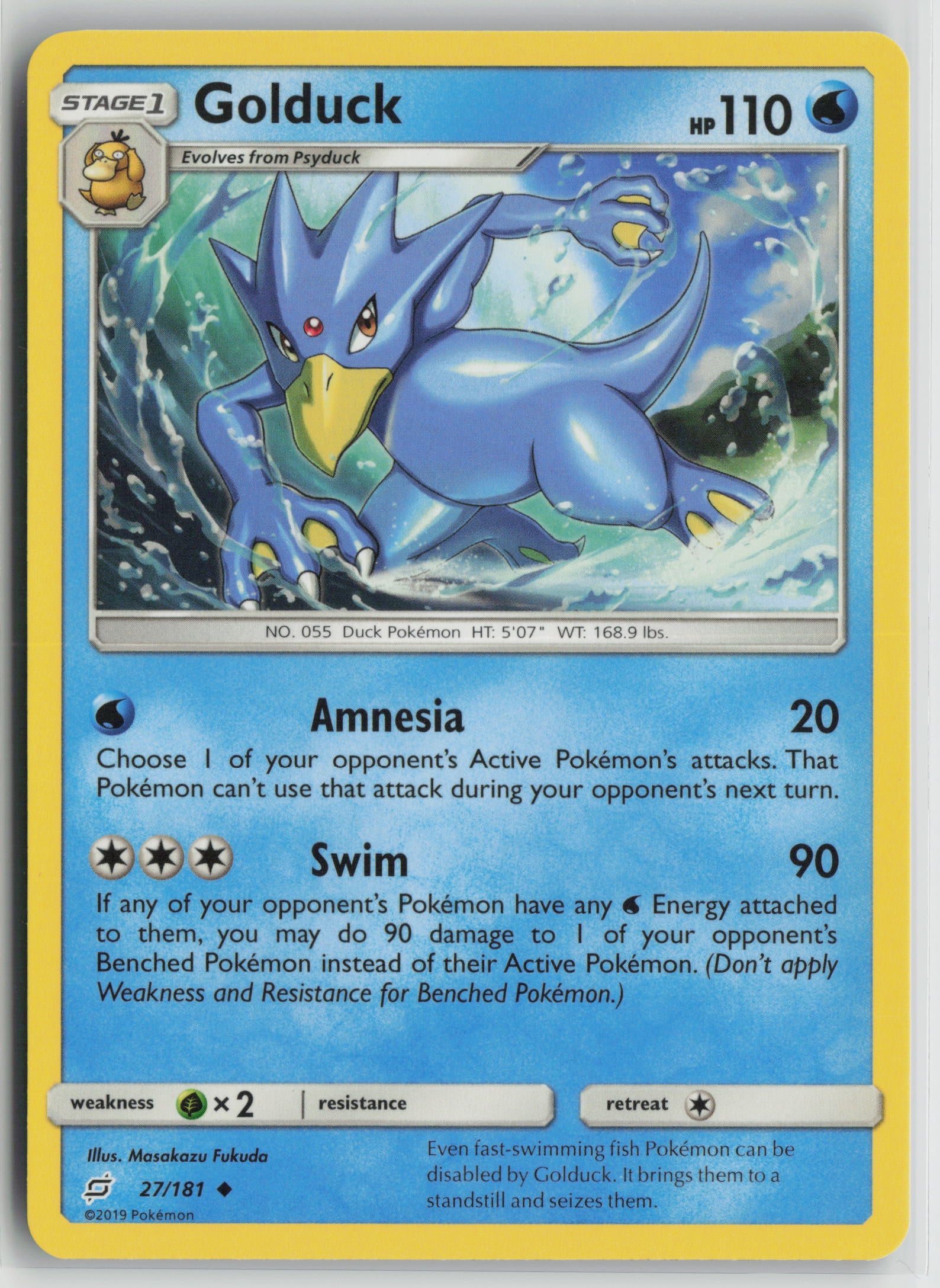 Golduck Uncommon SM - Team Up 27/181 NM