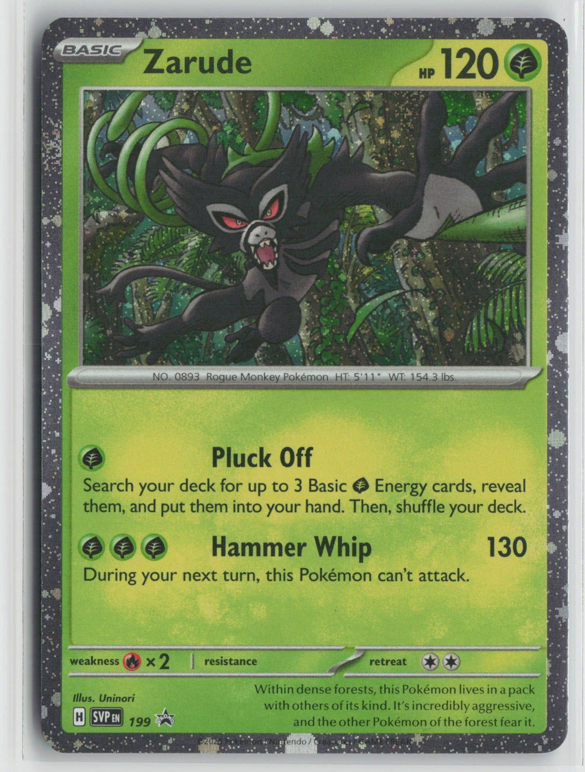 Zarude (Cosmos Holo) Holo Rare SVP 199 NM
