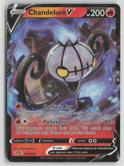 Chandelure V Ultra Rare Holo SWSH08 039/264 NM