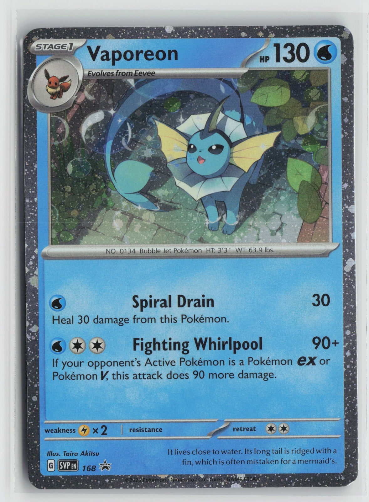 Vaporeon (Cosmos Holo) Promo Holo SVP 168 NM