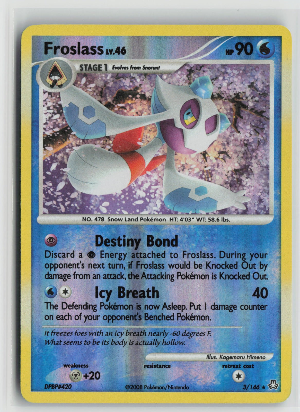 Froslass Holo Rare Reverse Holo LA 3/146 HP