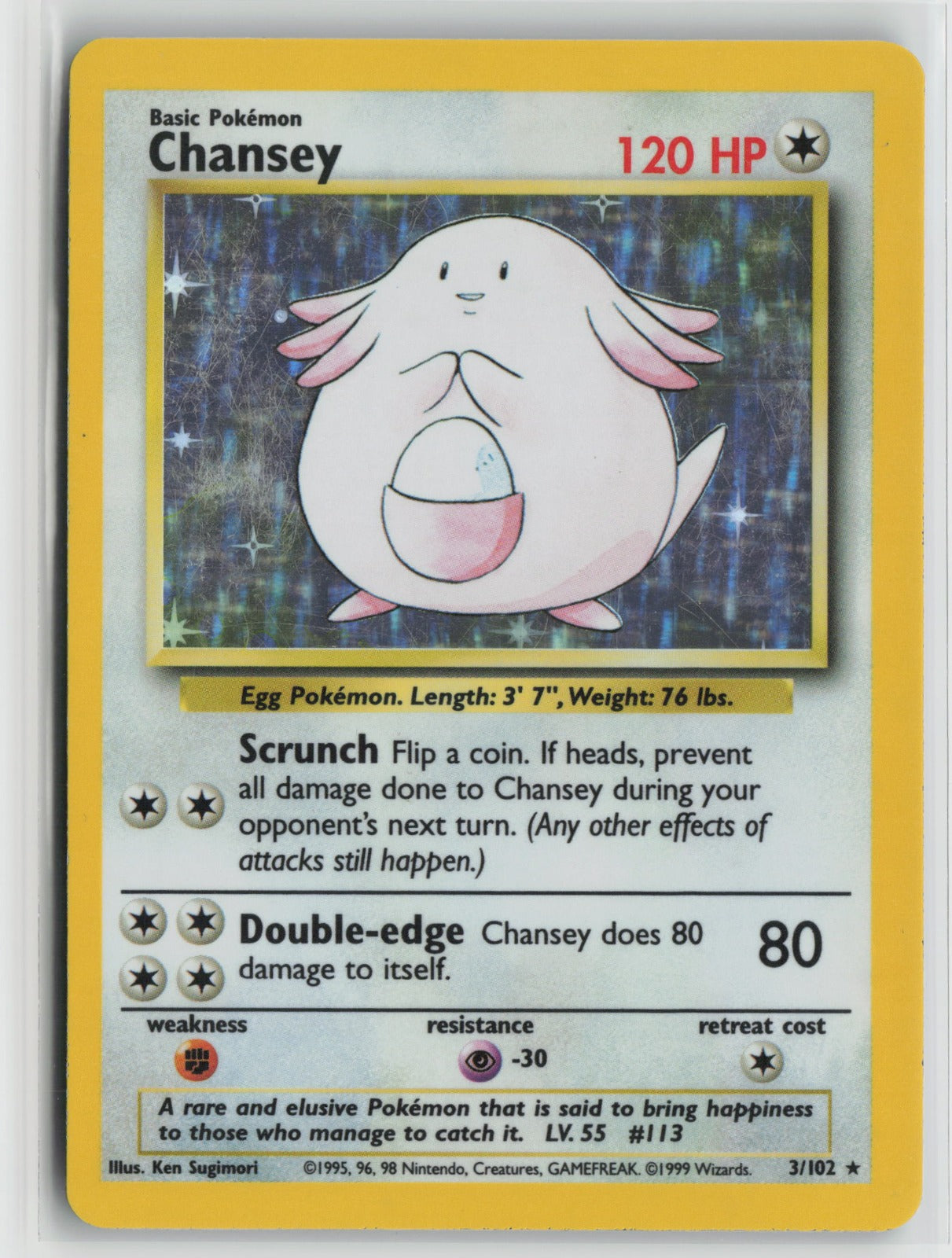 Chansey Holo Rare BS 003/102 LP