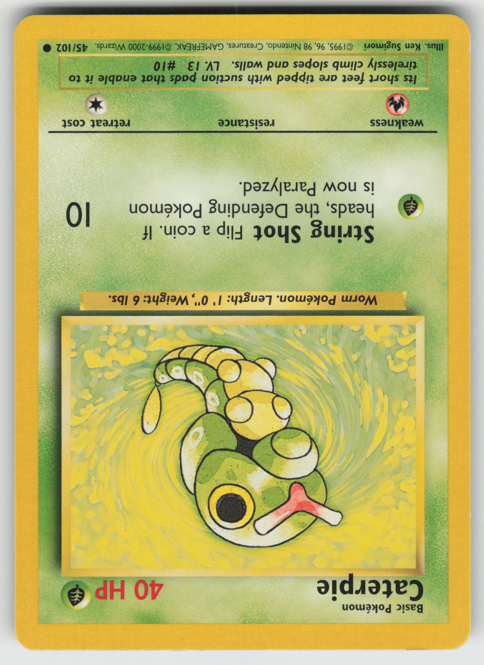 Caterpie Common Base Set 045/102 LP