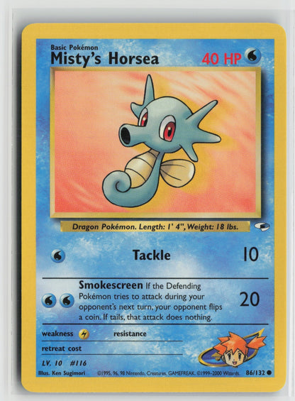 Misty's Horsea Common Unlimited G1 086/132 NM