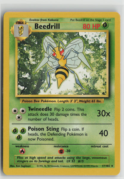 Beedrill Rare Base Set 017/102 MP