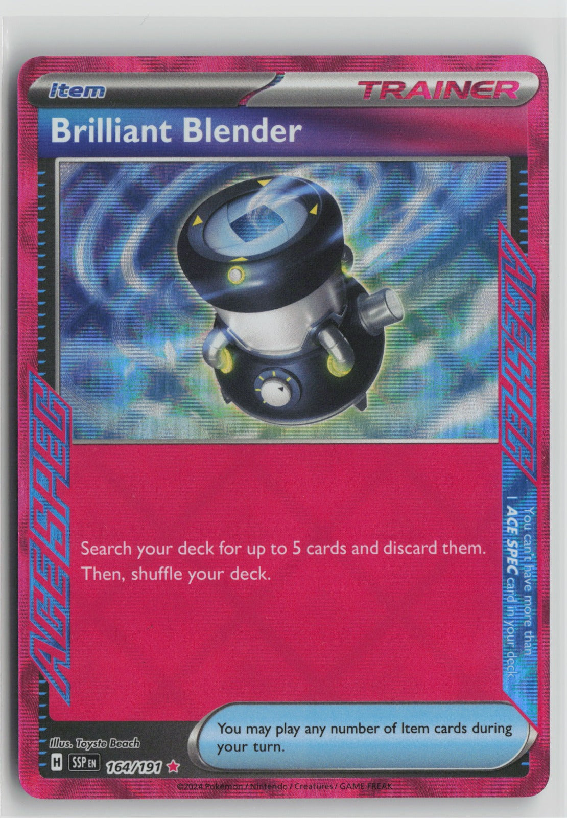 Brilliant Blender ACE SPEC Rare Holo SSP 164/191 NM
