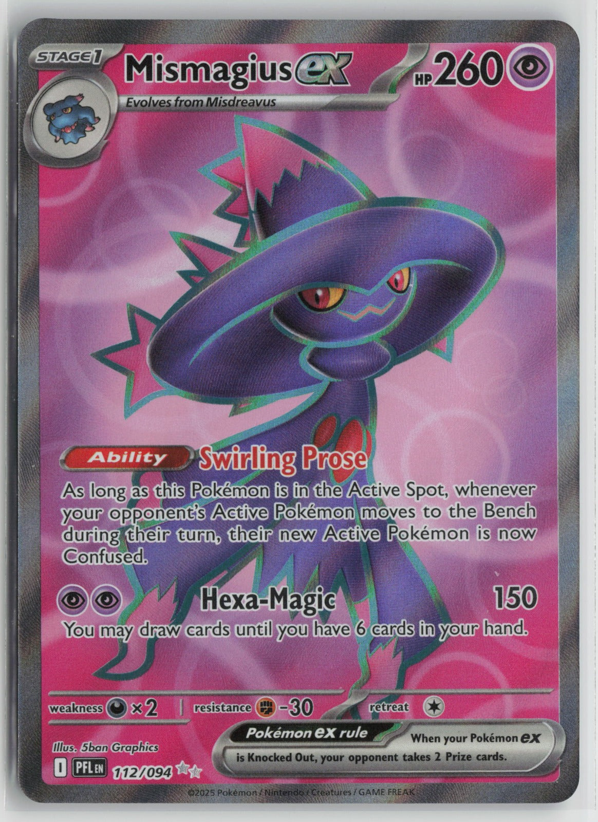 Mismagius ex Ultra Rare Holo PFL 112/094 NM