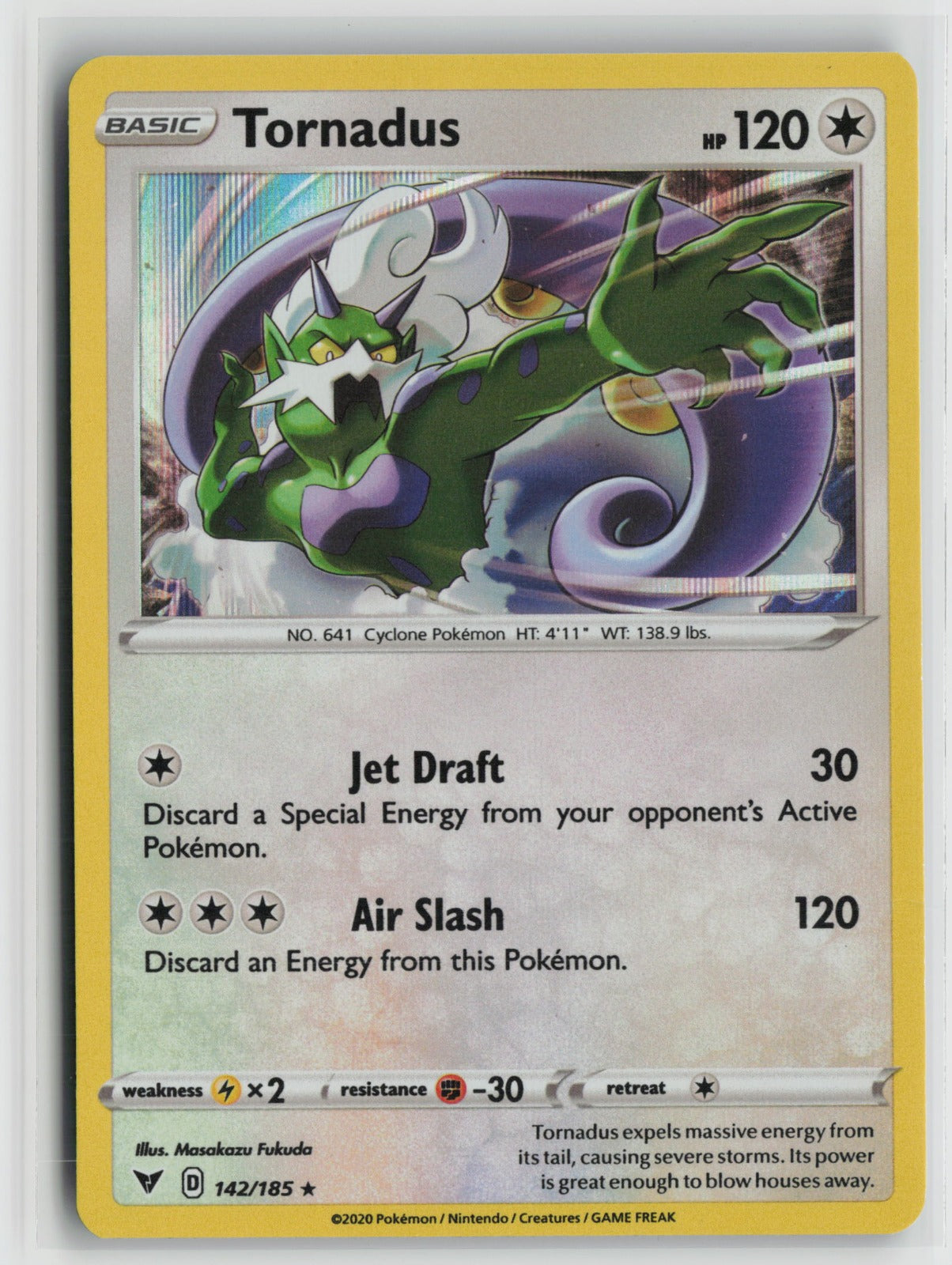 Tornadus Holo Rare SWSH04 142/185 NM