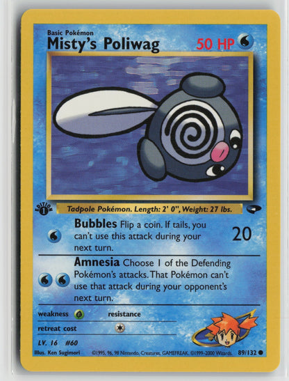 Misty's Poliwag Common 1st Edition G2 089/132 NM