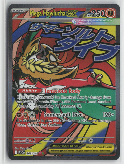 Mega Hawlucha ex Mega Attack Rare Holo ASC 268/217 NM