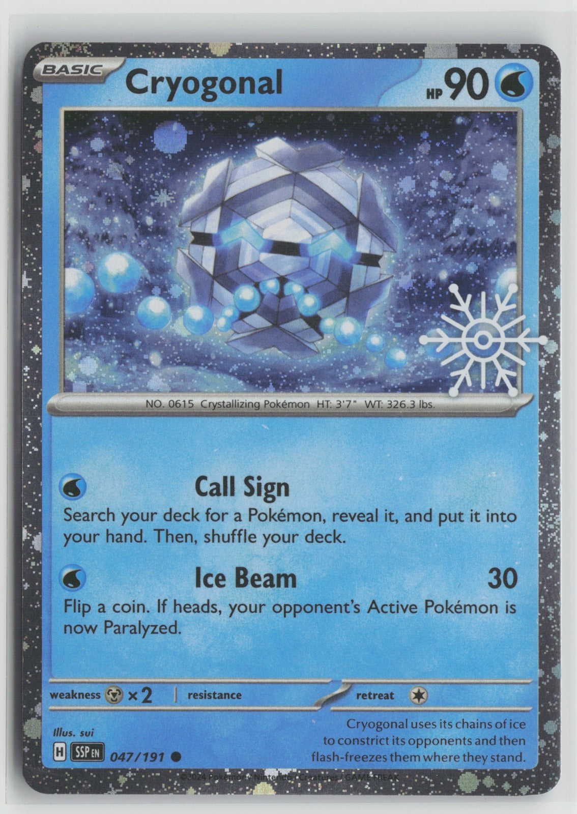 Cryogonal (Holiday Calendar) Common Holo MCAP 047/191 NM
