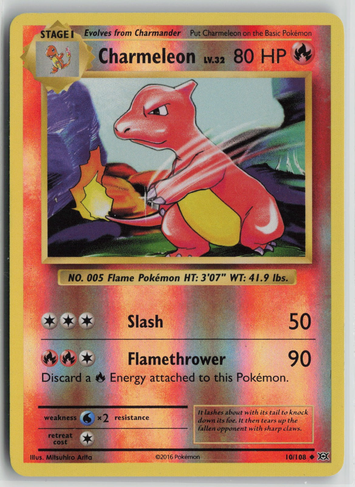 Charmeleon Uncommon Reverse Holo EVO 10/108 LP