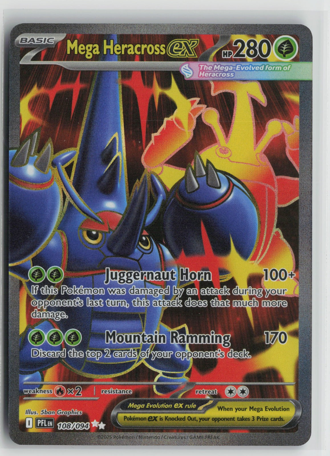 Mega Heracross ex - Ultra Rare Holo PFL 108/094 NM