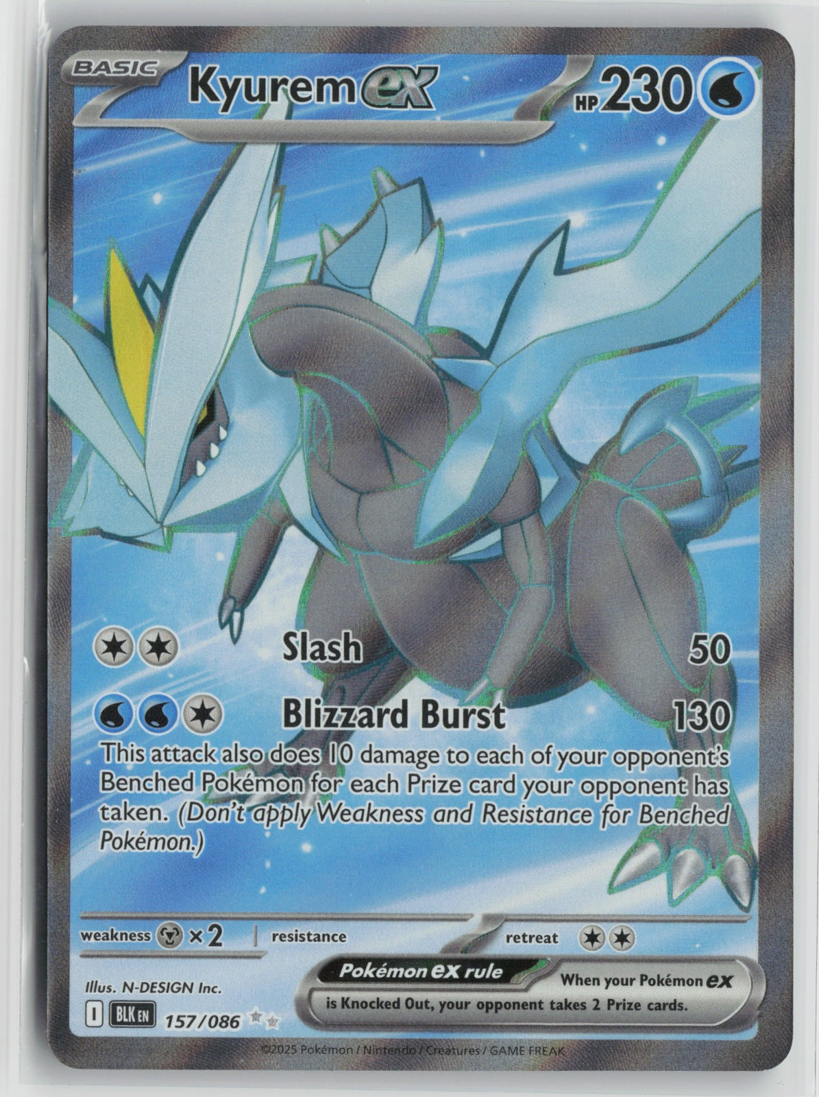 Kyurem ex - Ultra Rare Holo BLK 157/086 NM