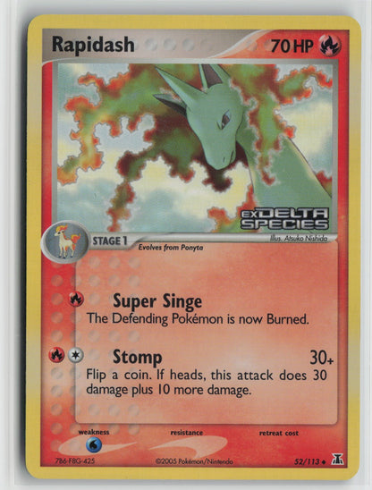 Rapidash Uncommon Reverse Holo DS 52/113 LP