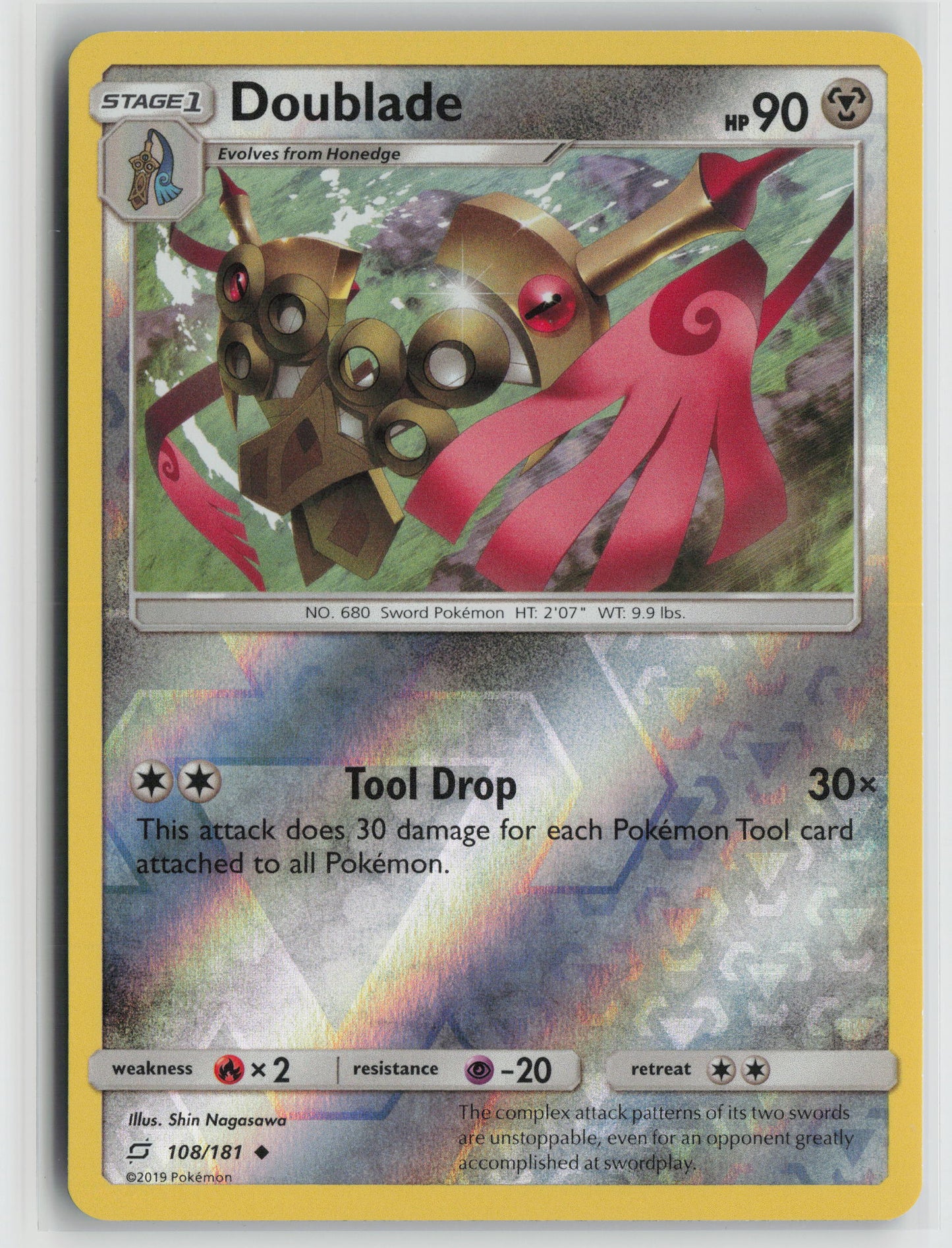 Doublade Uncommon Reverse SM - Team Up 108/181 NM