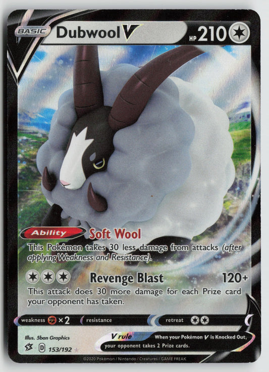 Dubwool V Ultra Rare Holo SWSH02 153/192 NM
