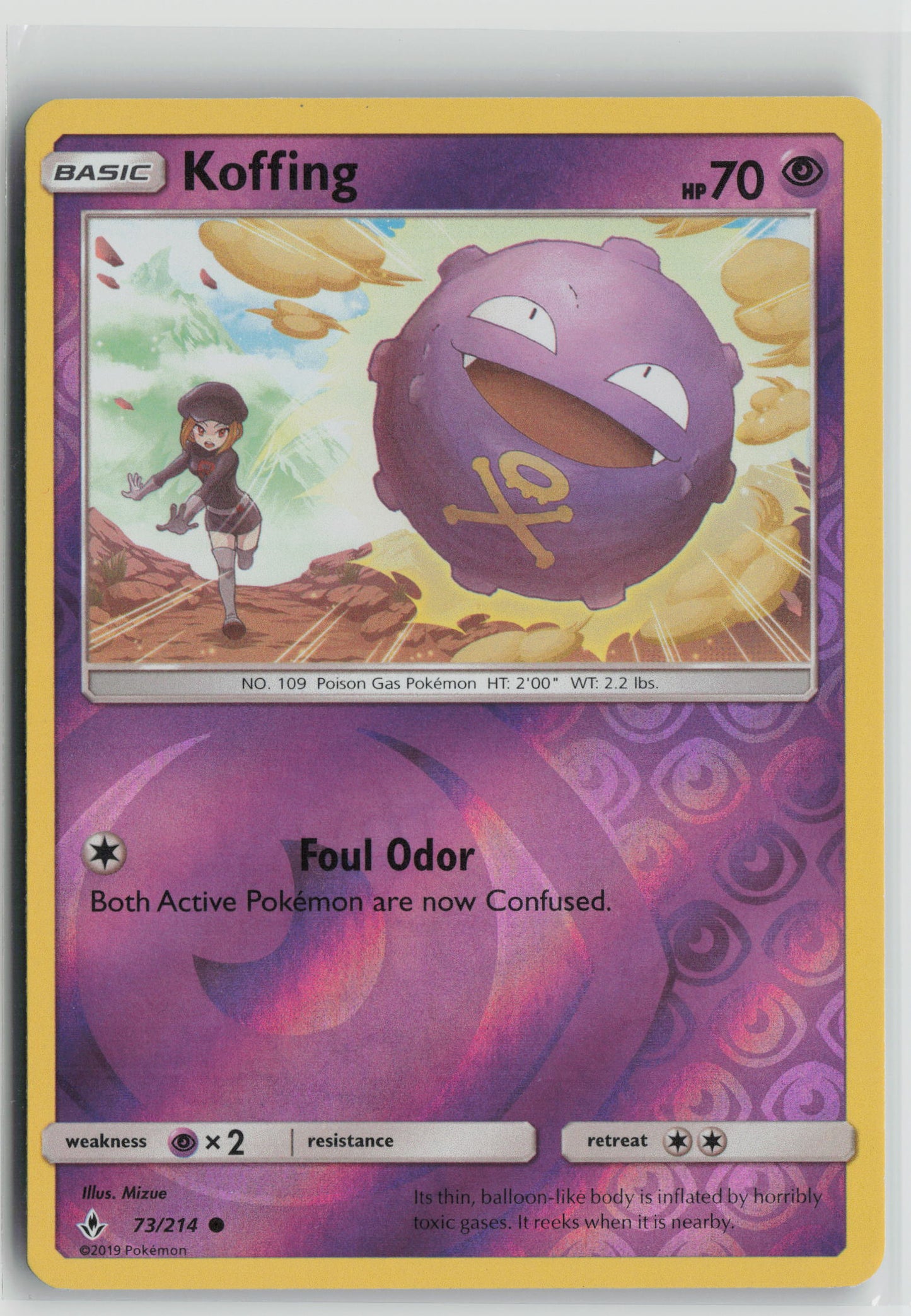 Koffing Common Reverse Holo SM10 73/214 NM