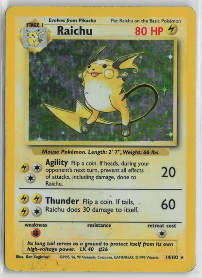 Raichu Holo Rare Holo BS 014/102 HP