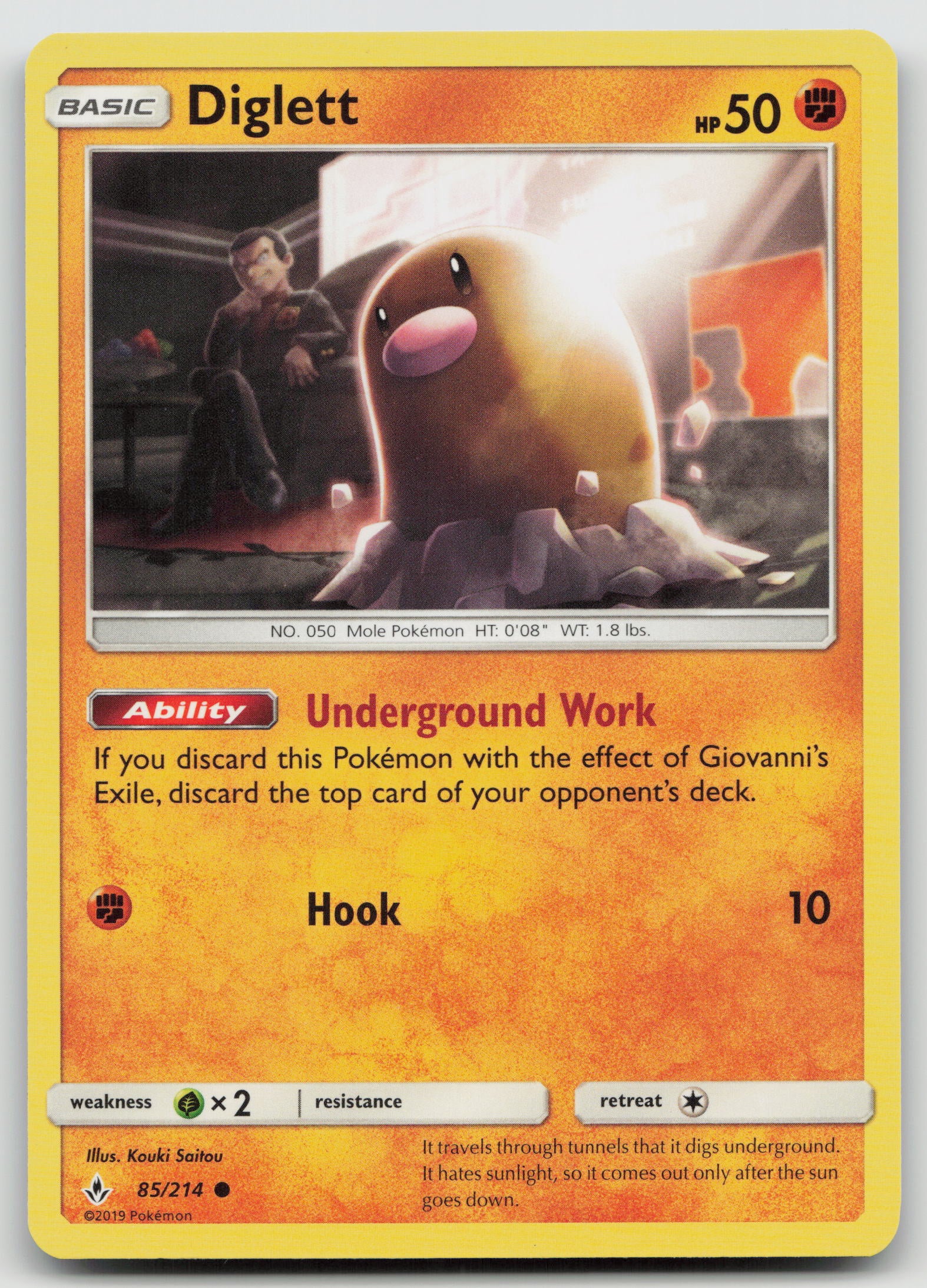 Diglett Common Normal SM10 85/214 NM