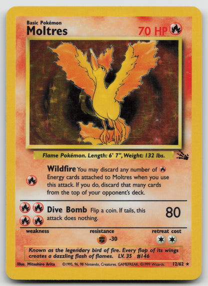 Moltres (12) Holo Rare Holo FO 12/62 MP