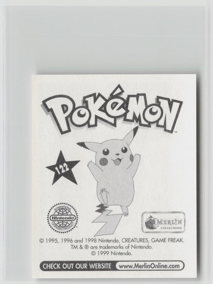Mr. Mime - Merlin Topps Sticker 1999 #122 NM (Back)