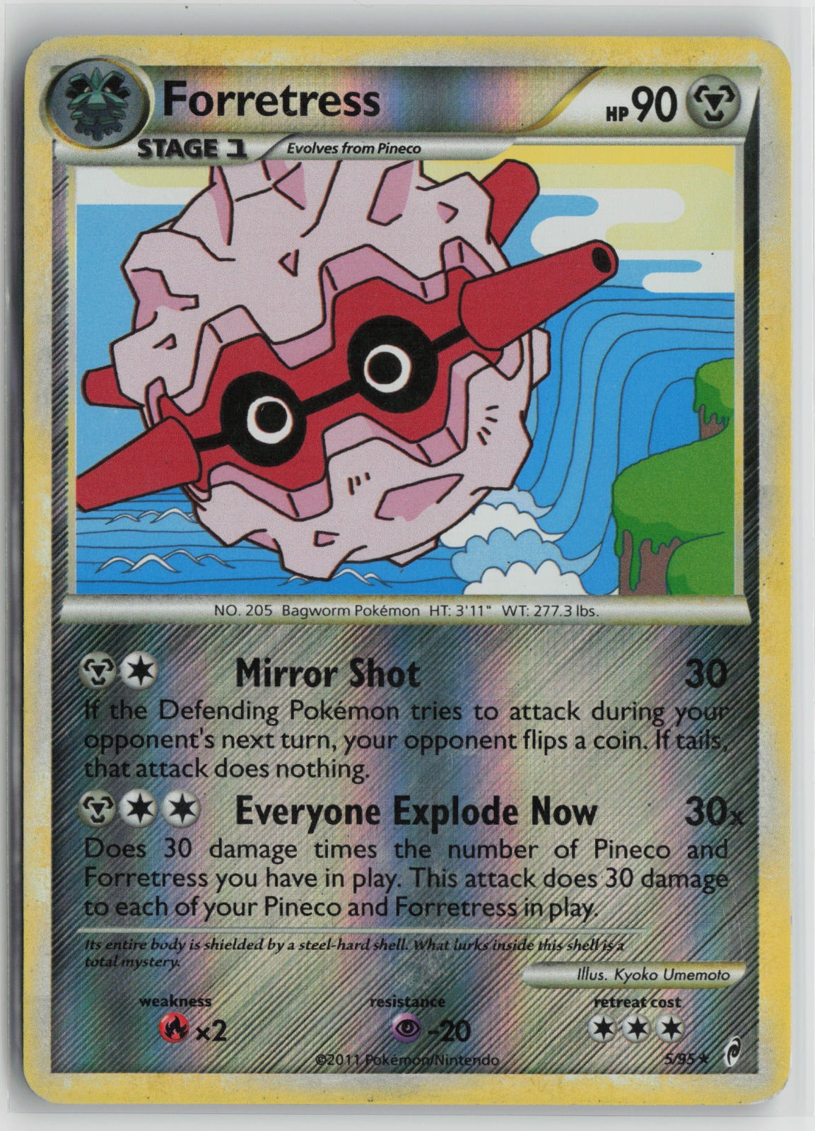 Forretress Holo Rare Reverse Holo CL 5/95 MP