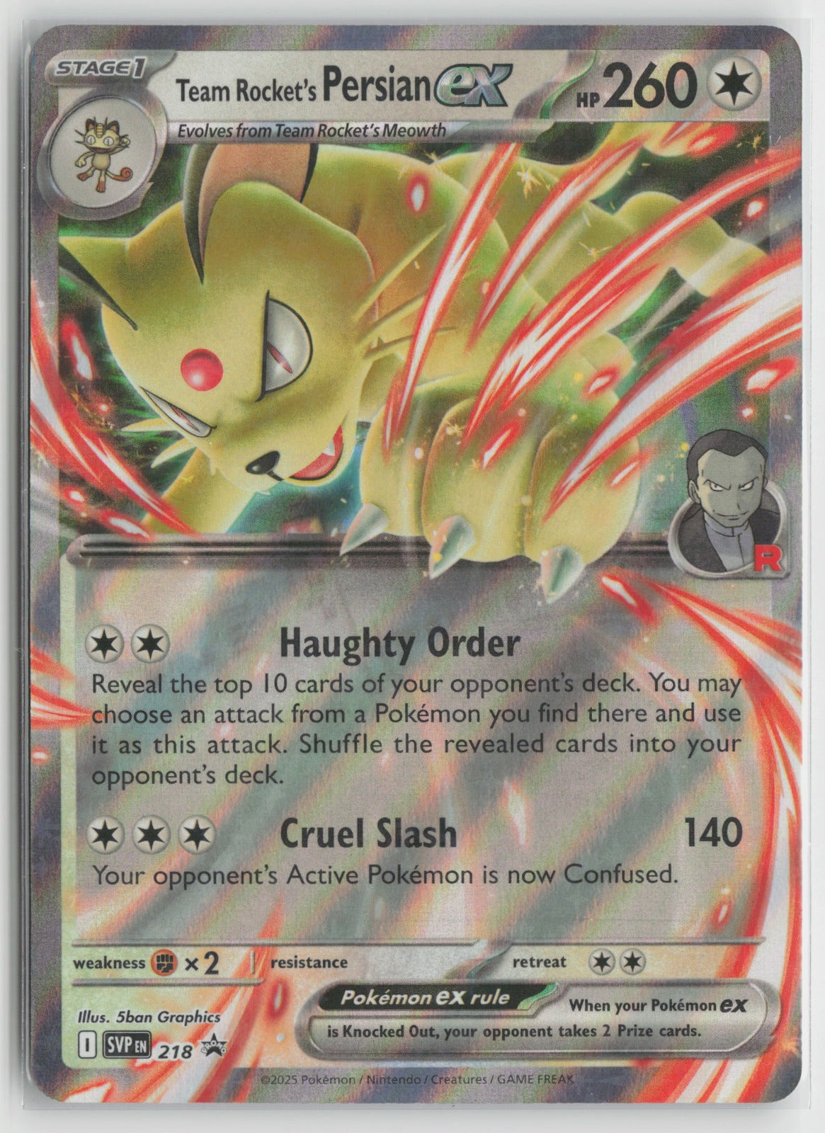Team Rocket's Persian ex - Promo Holo SVP 218 NM