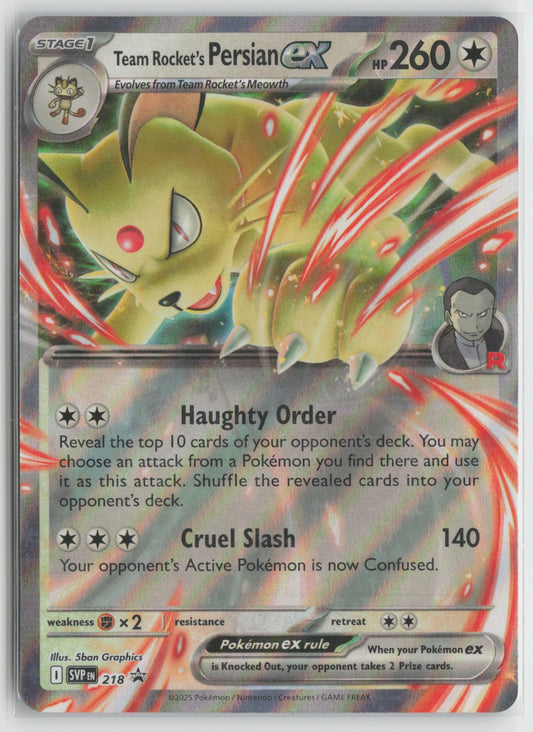 Team Rocket's Persian ex - Promo Holo SVP 218 NM