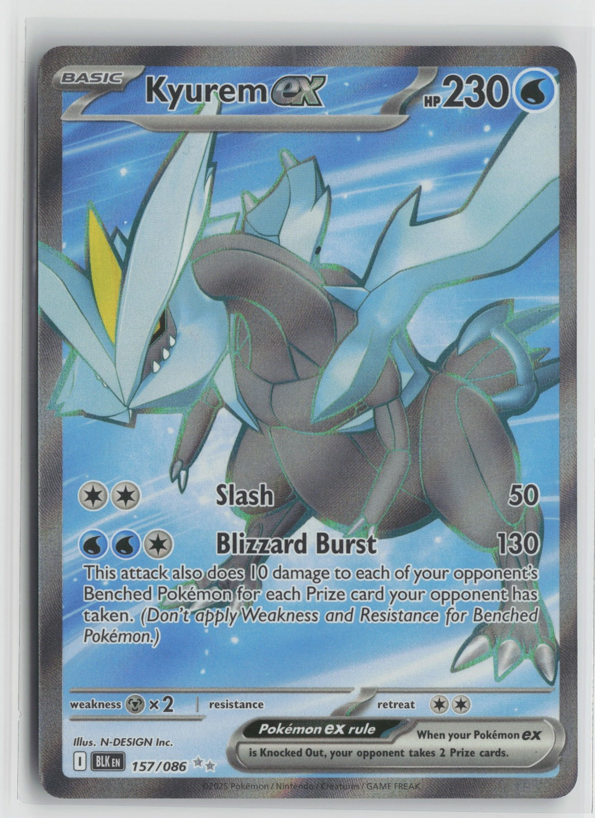 Kyurem ex Ultra Rare Holo BLK 157/086 NM